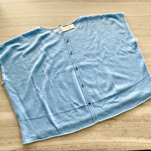 Anthropologie Lucia Cashmere Sweater Tee - Blue - Picture 5 of 12